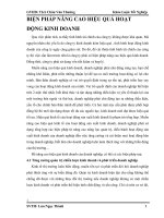 BIỆN PHÁP NÂNG CAO HIỆU QUẢ HOẠT ĐỘNG KINH DOANH