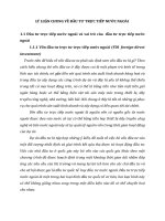 LÝ LUẬN CHUNG VỀ ĐẦU TƯ TRỰC TIẾP NƯỚC NGOÀI