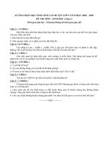 Đề thi HSG Sinh (vòng 1)