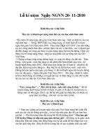 Lễ kỉ niệm Ngày NGVN 20-11