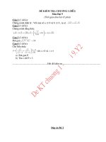 Đề-Đáp án KT chương 1 Đại 9 (D2)