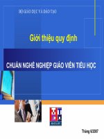 Chuẩn nghề nghiệp giáo viên Tiểu học
