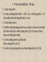 Trình tự thiết kế