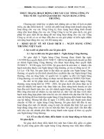 THỰC TRẠNG HOẠT ĐỘNG CHO VAY CÁC TỔNG CÔNG TY NHÀ NƯỚC TẠI SỞ GIAO DỊCH I  NGÂN HÀNG CÔNG THƯƠNG