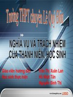trách nhiệm của thanh niên ngày nay