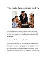 Tiêu chuẩn dùng người của cấp trên