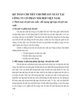KẾ TOÁN CHI TIẾT CHI PHÍ SẢN XUẤT TẠI CÔNG TY CỔ PHẦN NỒI HƠI VIỆT NAM