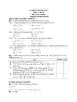 de kiem tra mon toan lop 8