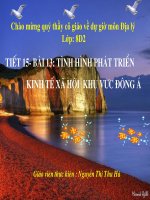 T15: Tình hình PT kinh tế XH khu vực Đông Á