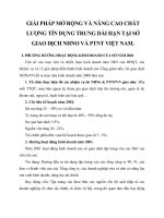 GIẢI PHÁP MỞ RỘNG VÀ NÂNG CAO CHẤT LƯỢNG TÍN DỤNG TRUNG DÀI HẠN TẠI SỞ GIAO DỊCH NHNO VÀ PTNT VIỆT NAM