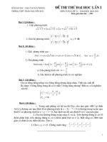 de thi va dap an Thi thu DH lan 1