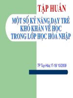 Bài giảng tre học hòa nhập