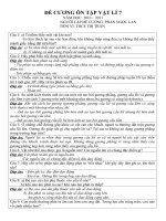 Đề cương HKI Vật lý 7