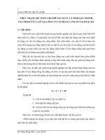 THỰC TRẠNG KẾ TOÁN CHI PHÍ SẢN XUẤT VÀ TÍNH GIÁ THÀNH SẢN PHẨM XÂY LẮP TẠI CÔNG TY CỔ PHẦN CAVICOVN KTM & XD