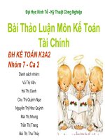 bài tập kế toán tài chính
