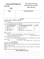 Bài kiểm tra 45'''' Sinh 6_2010