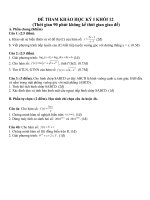 Đề tham khảo HKI khối 12