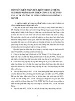 MỘT SỐ Ý KIẾN NHẬN XÉT, KIẾN NGHỊ VÀ NHỮNG GIẢI PHÁP NHẰM HOÀN THIỆN CÔNG TÁC KẾ TOÁN NVL, CCDC Ở CÔNG TY CÔNG TRÌNH GIAO THÔNG I HÀ NỘI