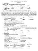 DE THI THU HOC KY 1 - KHOI 11