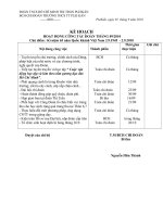 Kế hoạch Chi đoàn tháng 9