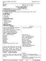 GIÁO ÁN 9 - TUẦN 16 THEO PPCT MỚI NHẤT TỈNH THÁI BÌNH