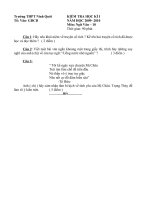 Đề & HDC HKI môn Ngữ Văn 10