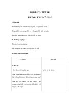 ĐẠO ĐỨC - BIẾT ƠN THẦY CÔ GIÁO