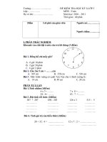 ĐỀ KT TOÁN 3 CHKI QUỲNH