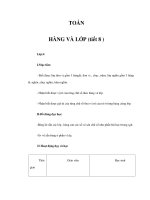 Tóan 4 - HÀNG VÀ LỚP (tiết 8 )