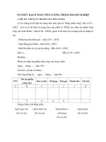 TỔ CHỨC HẠCH TOÁN TIỀN LƯƠNG TRONG DOANH NGHIỆP