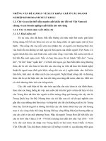 NHỮNG VẤN ĐỀ CƠ BẢN VỀ XUẤT KHẨU CHÈ Ở CÁC DOANH NGHIỆP KINH DOANH XUẤT KHẨU