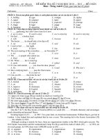 BÀI KIỂM TRA LỚP 8- SỐ 2 - HK I NĂM HỌC 2010 - 2011