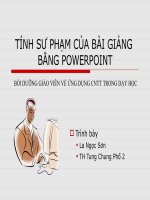 Tính sư phạm trong PowerPoint