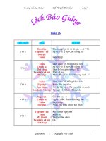 GIÁO ÁN TUẦN 26 LỚP 3