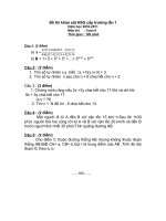 Đề thi KS HSG lớp thang 11