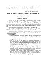 Kế hoạch Cuộc vận động hai không năm học 2010-2011