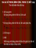 Số trung bình, trung vị, mốt