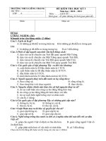 Đề kiểm tra học kỳ I Lịch sử 6