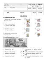 Đề thi AV lớp 2 HK1