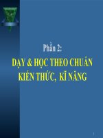 Dạy học theo chuẩn KT-KN môn Ngữ văn