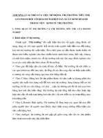 CHƯƠNG I VAI TRÒ CỦA VIỆC MỞ RỘNG THỊ TRƯỜNG TIÊU THỤ SẢN PHẨM ĐỐI VỚI DOANH NGHIỆP SẢN XUẤT KINH DOANH TRONG NỀN   KINH TẾ THỊ TRƯỜNG