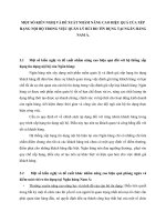 MỘT SỐ KIẾN NGHỊ VÀ ĐỀ XUẤT NHẰM NÂNG CAO HIỆU QUẢ CỦA XẾP HẠNG NỘI BỘ TRONG VIỆC QUẢN LÝ RỦI RO TÍN DỤNG TẠI NGÂN HÀNG NAM Á