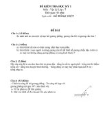 ĐỀ KIỂM TRA HỌC KỲ  1 VẬT LÍ 7-TỰ LUẬN (2010-2011)