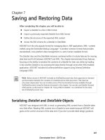 Saving and Restoring Data