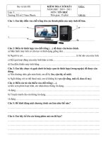 đề Tin học lớp3 CK1 có ĐABĐ