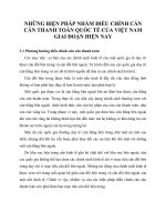NHỮNG BIỆN PHÁP NHẰM ĐIỀU CHỈNH CÁN CÂN THANH TOÁN QUỐC TẾ CỦA VIỆT NAM GIAI ĐOẠN HIỆN NAY