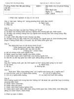 KT 15 phút lớp 9 tháng 11