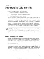 Guaranteeing Data Integrity