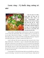 Lươn vàng - Vị thuốc tăng cường trí nhớ