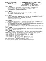 Đề thi HSG Sinh 9